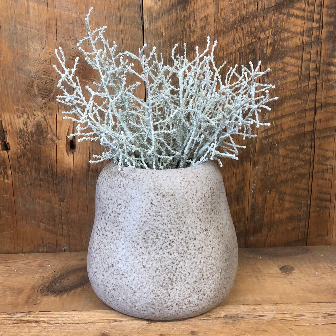 Tan Brown Speckled Pot Small