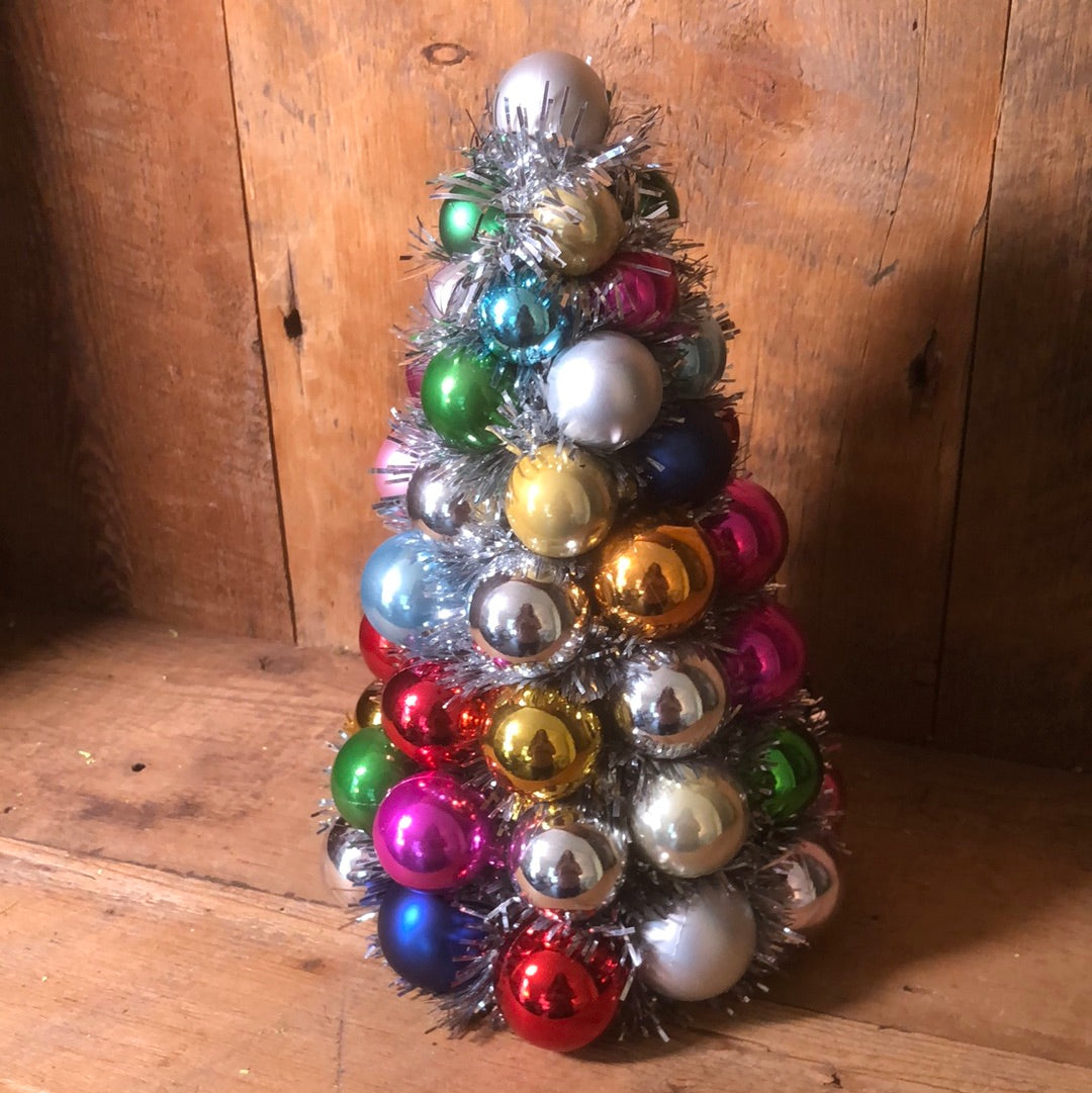 Ball Ornament and Tinsel Tree Small