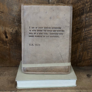 Large E.B. White Hand-Stamped Leather Journal