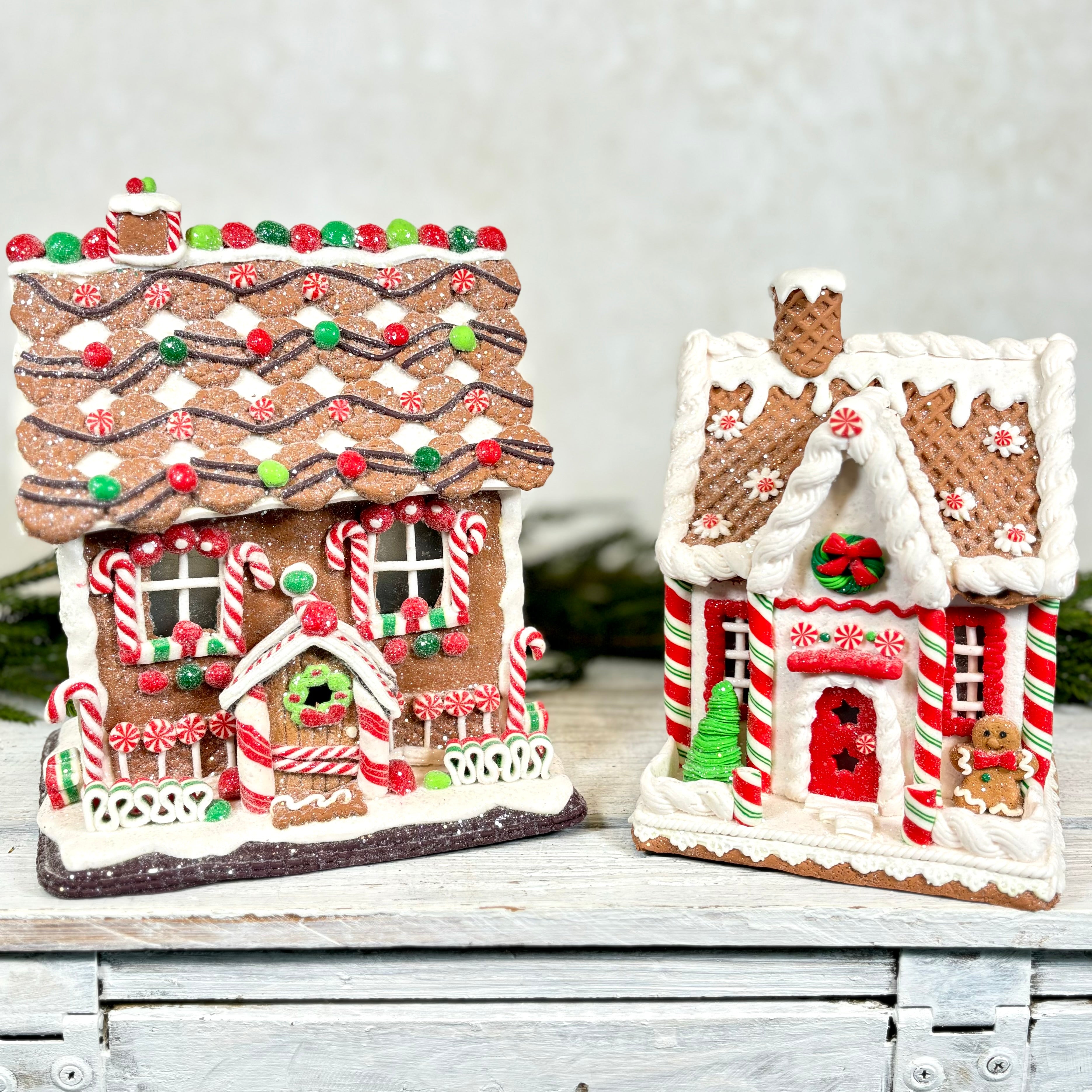 Peppermint Cookie House LED Battery Timer