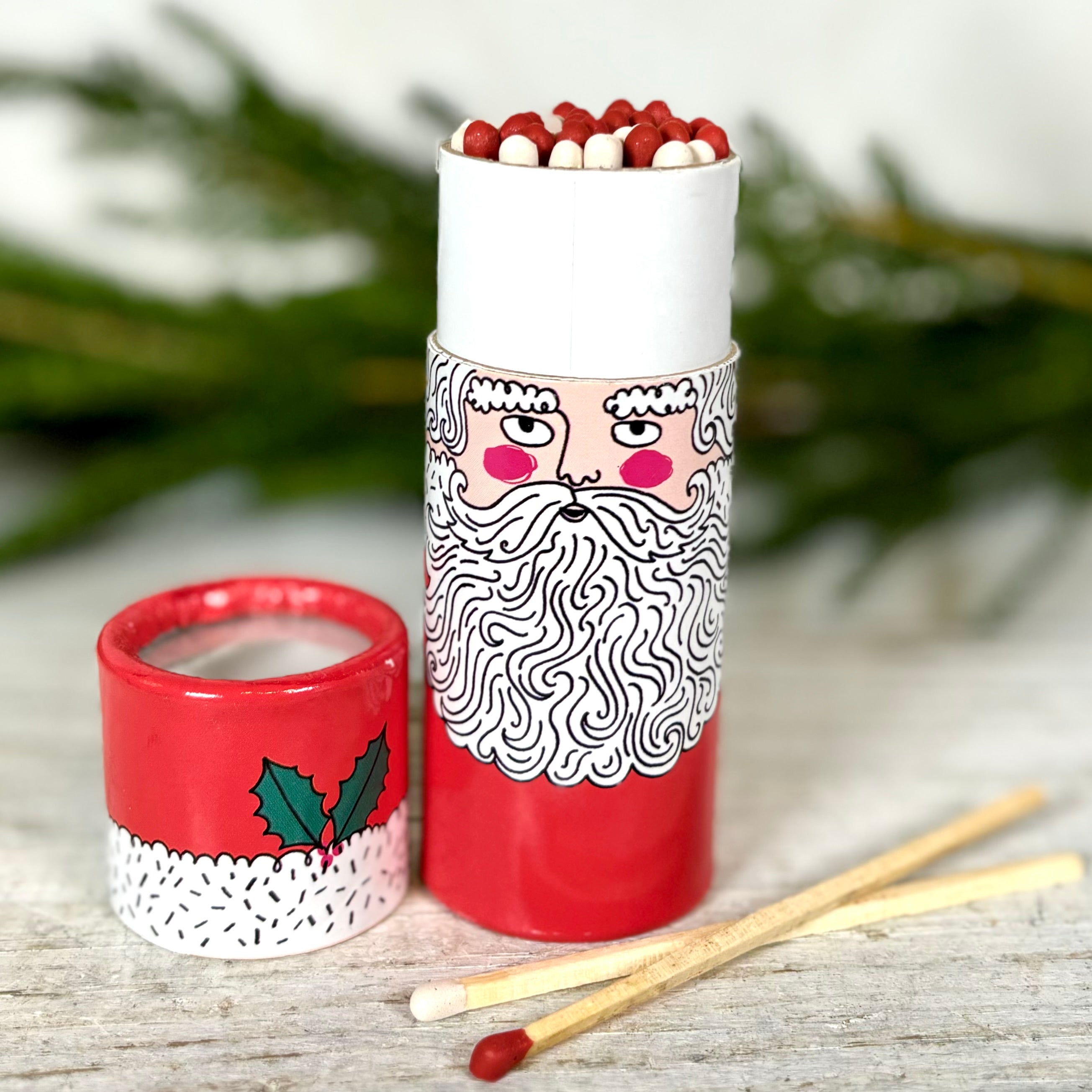 Father Christmas Cylinder Matches