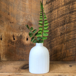 Karis White Terracotta Bud Vase Medium