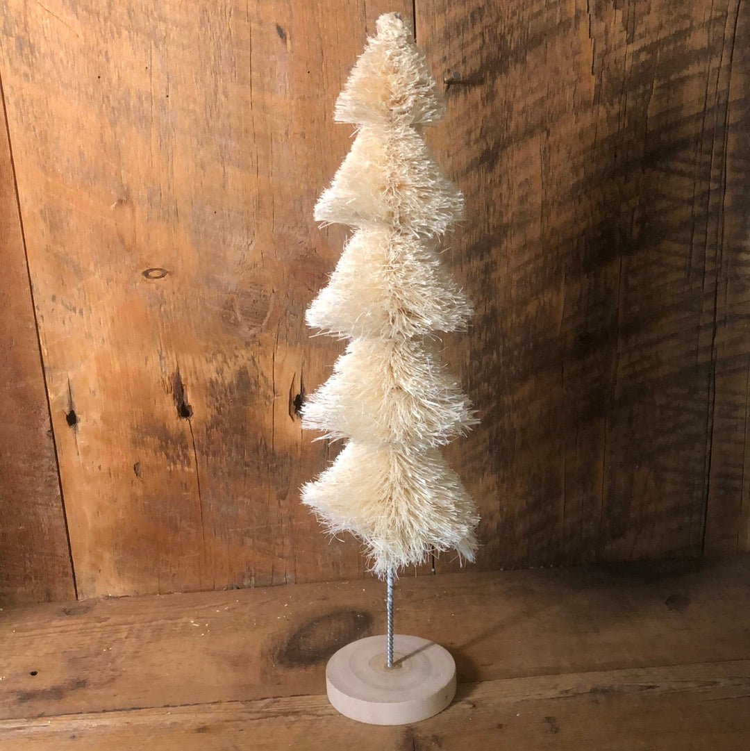 Natural Bottle Brush Tree on Wood Stand Large