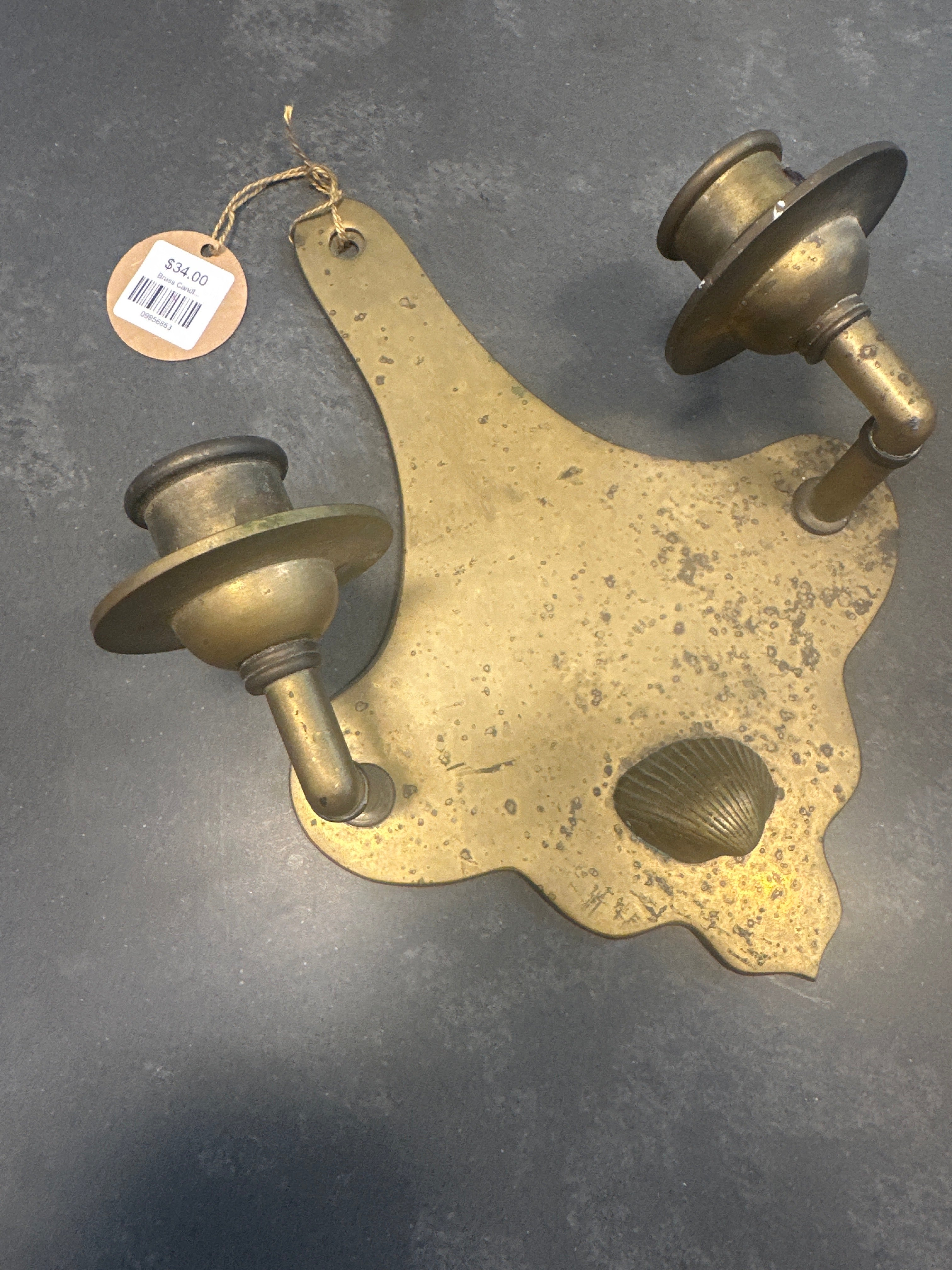 Brass Candle Sconce