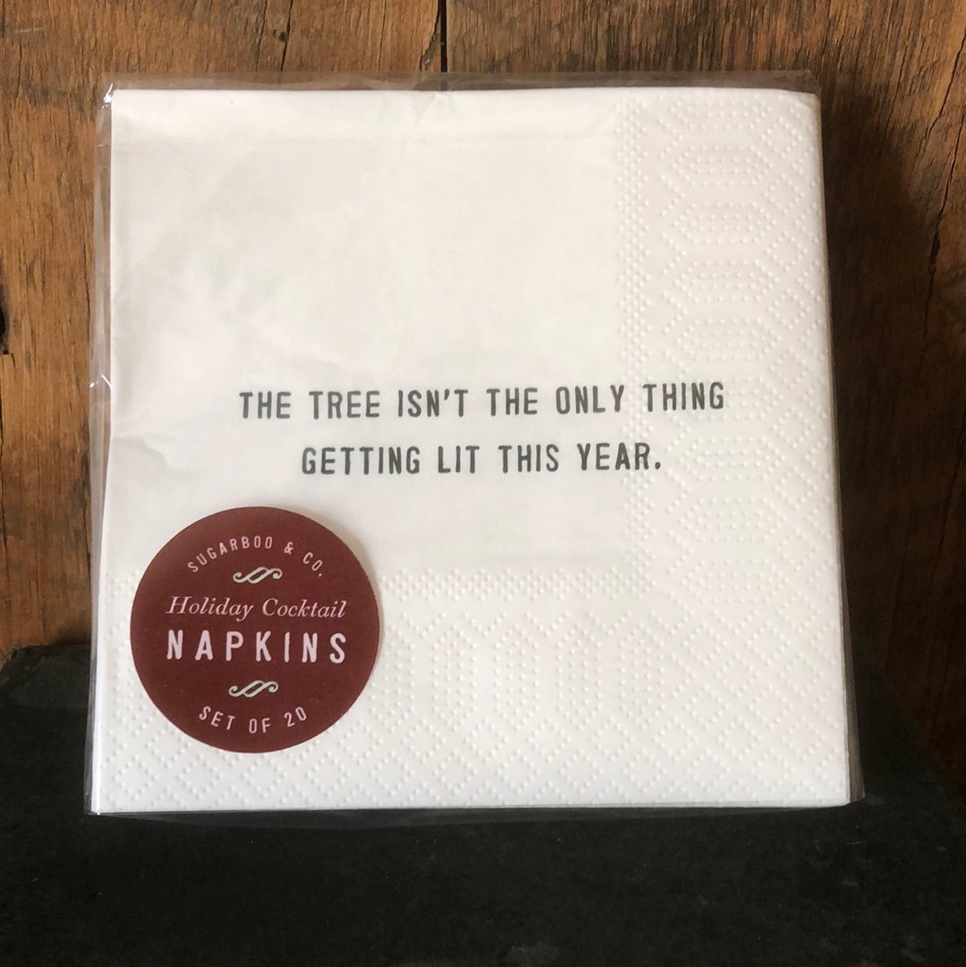 Holiday Cocktail Napkins Getting Lit