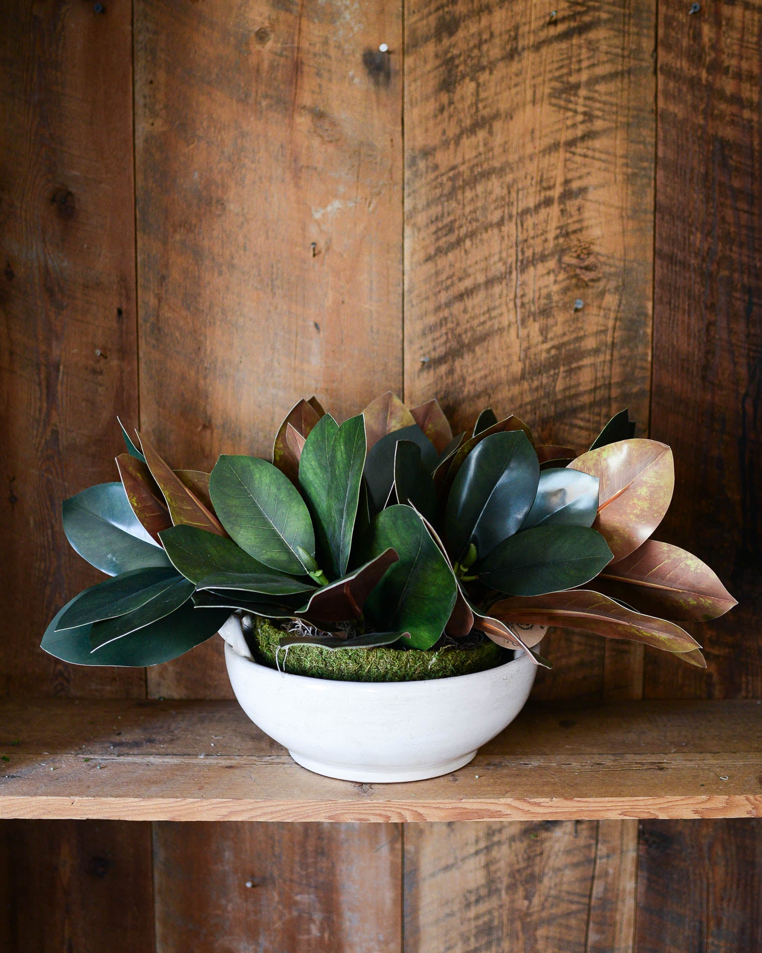 Magnolia Leaf Greenery Centerpiece Drop-In