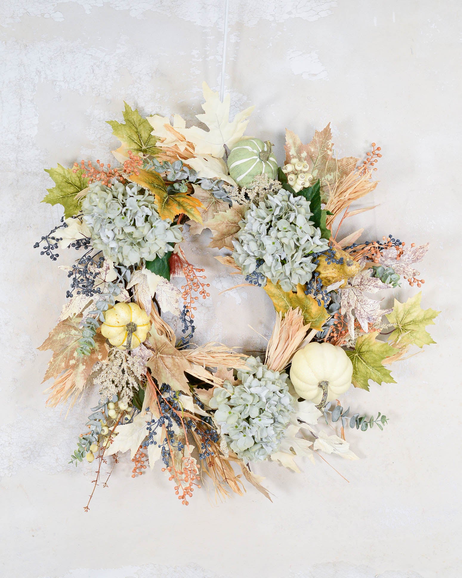 Autumn Coastal Blue Wreath