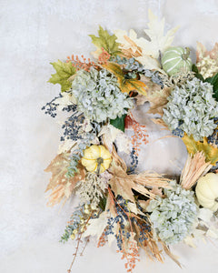 Autumn Coastal Blue Wreath