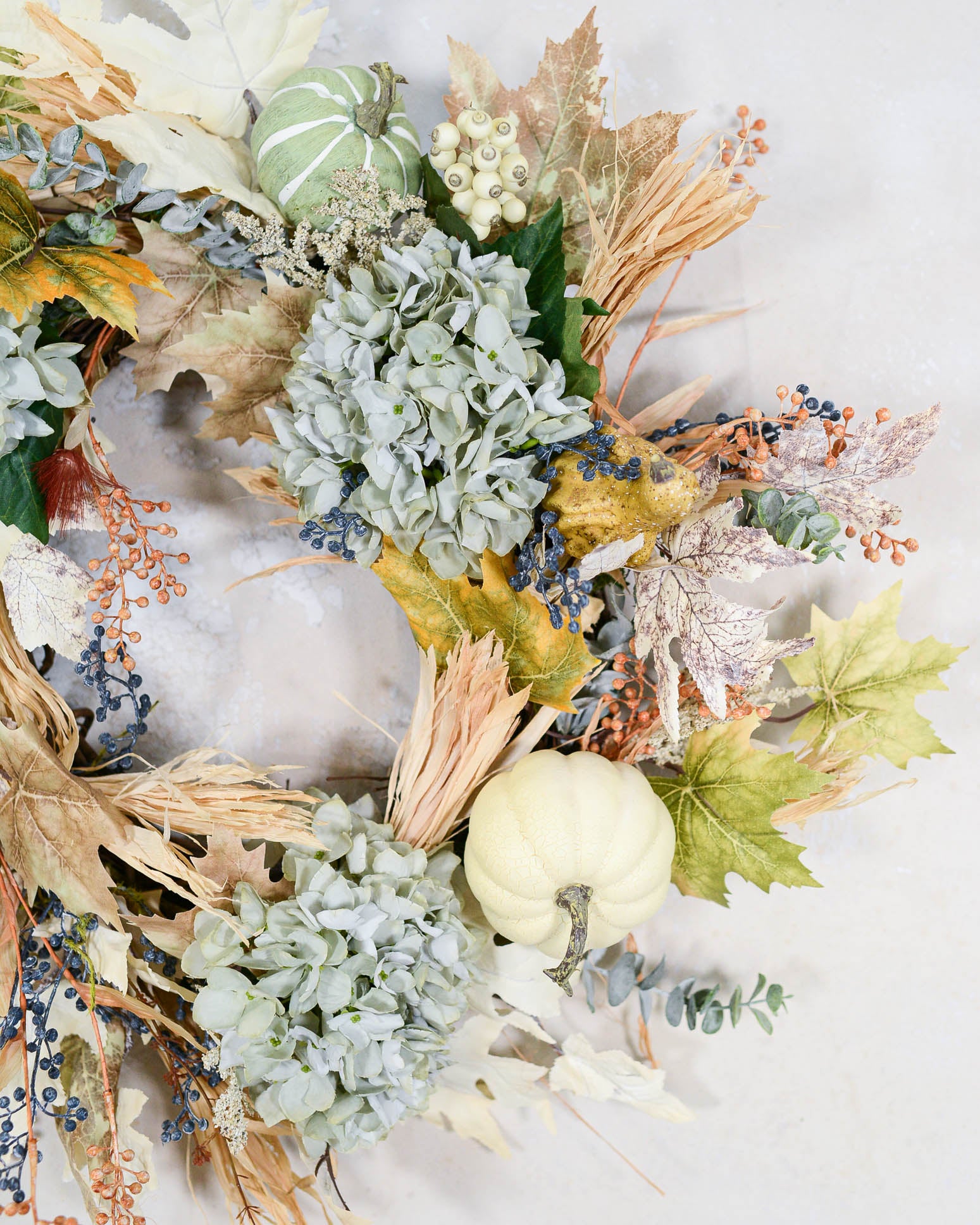Autumn Coastal Blue Wreath