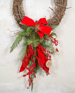 Christmas Red Bow Bough Drop Attachment
