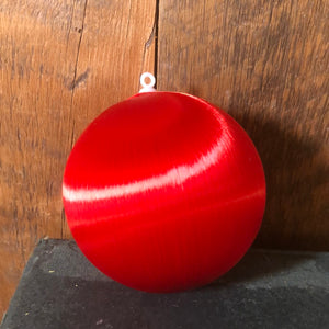 Red Satin Ball Ornaments Box of Nine