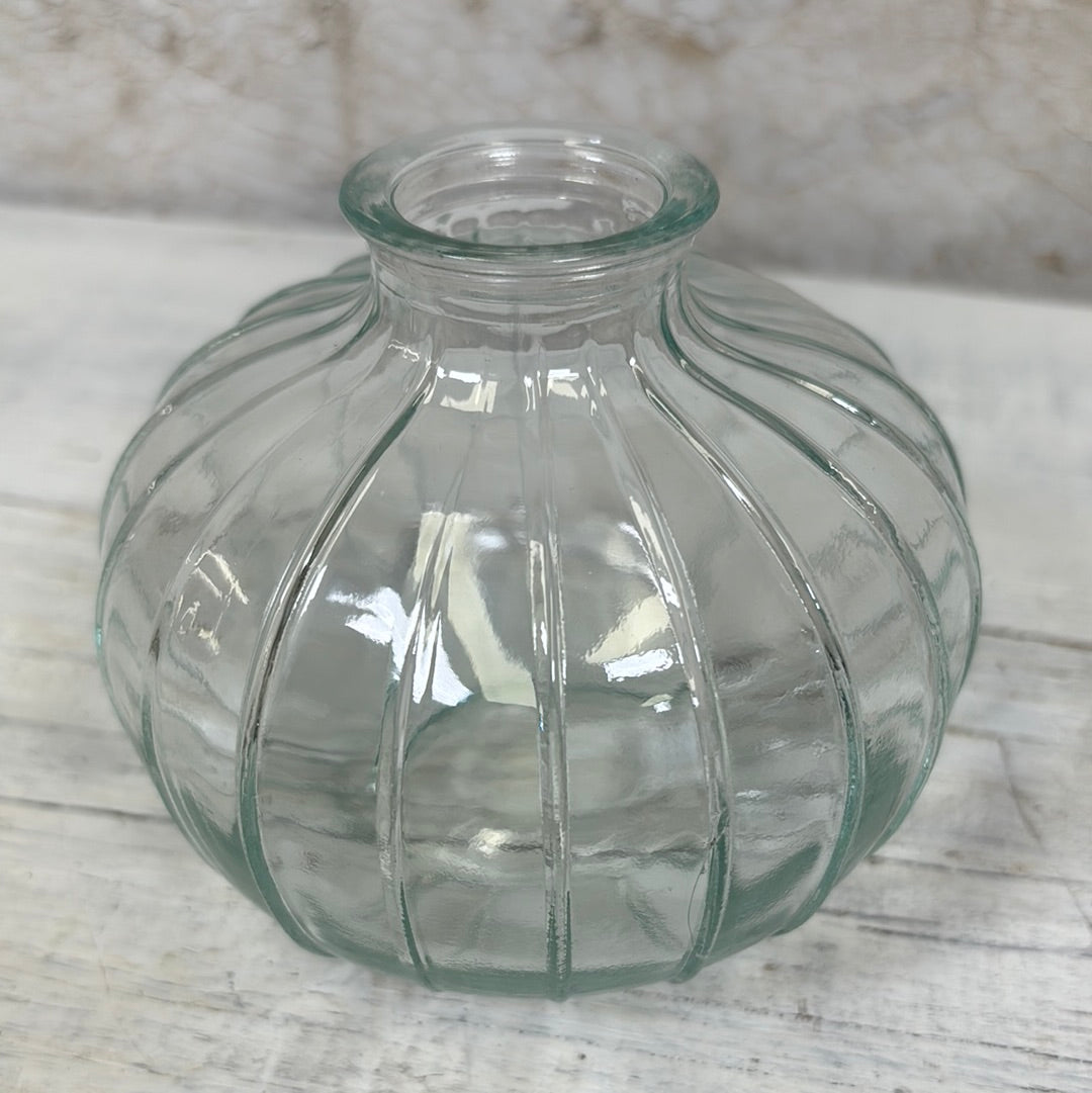 Clear Glass Inkwell Vase