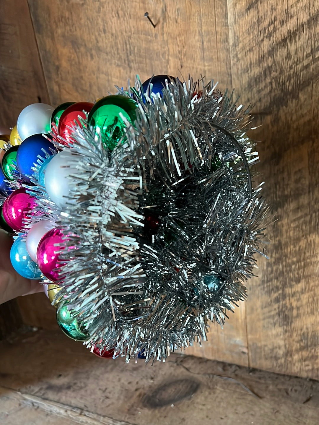 Ball Ornament and Tinsel Tree Large