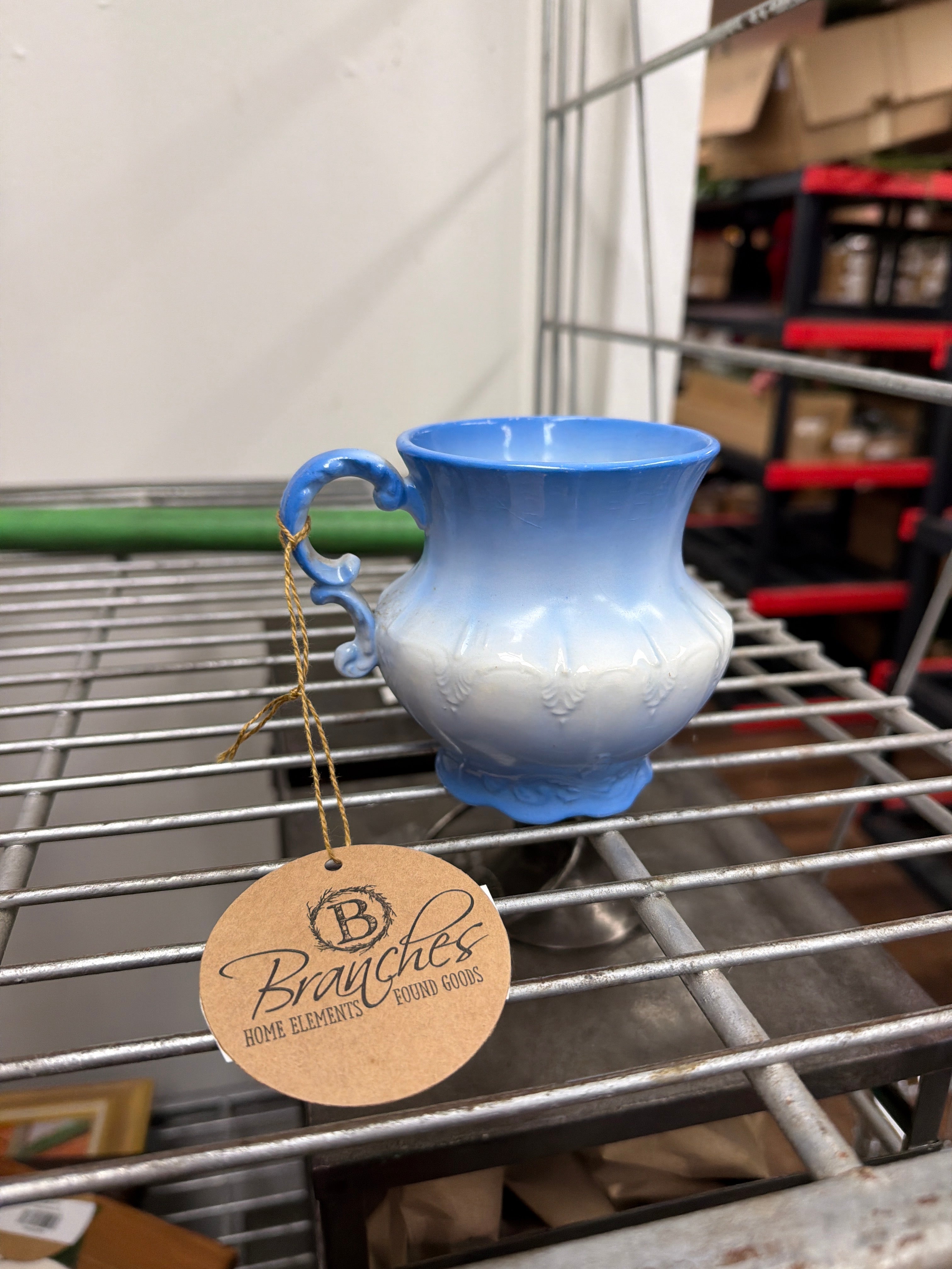 Small Goodwin Blue Vase with Handle