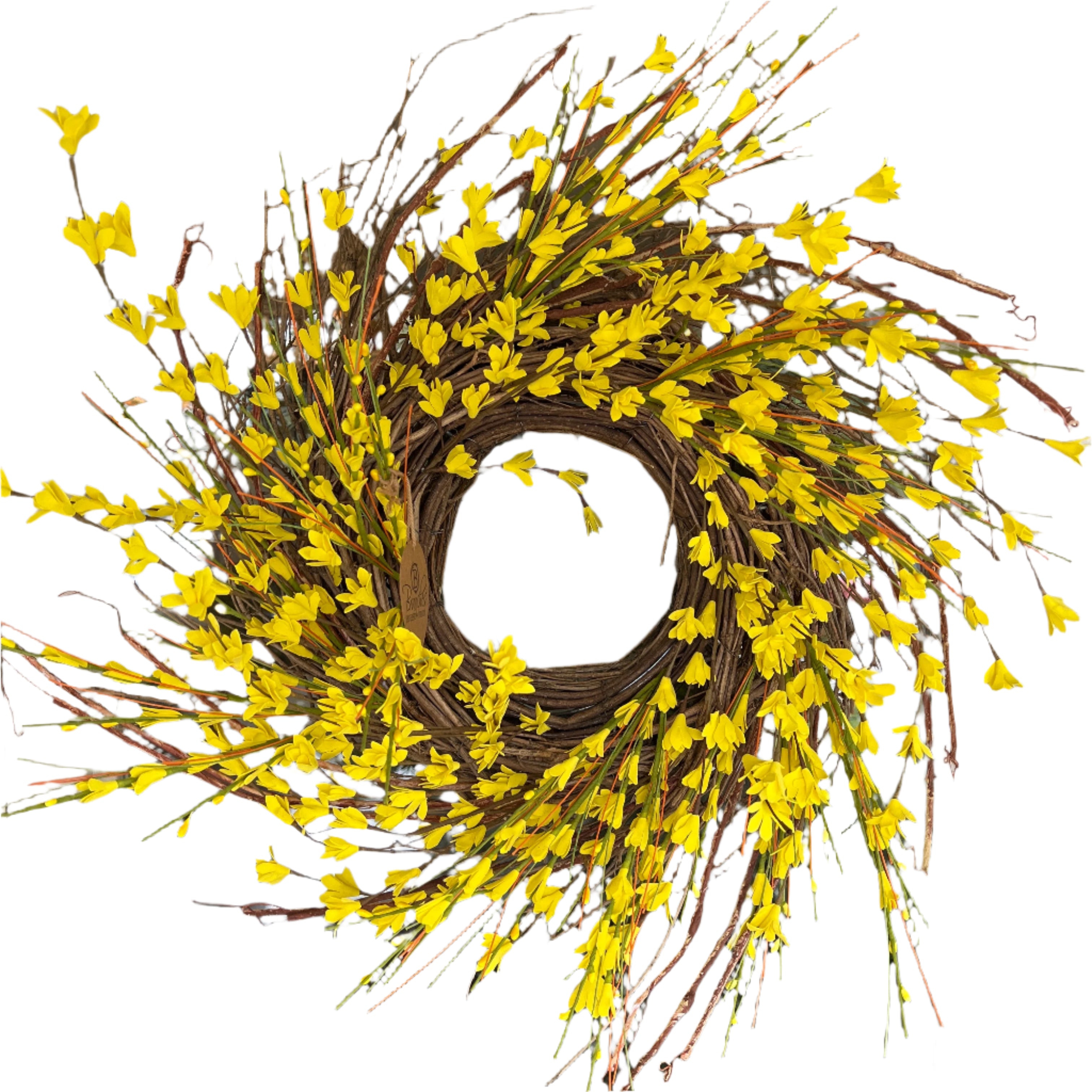 26"D Yellow Forsythia Wreath