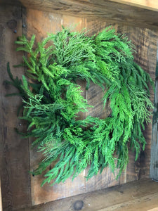 26"D Woodland Evergreen Wreath