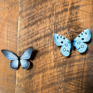 Fabric Blue Butterfly Box of Six
