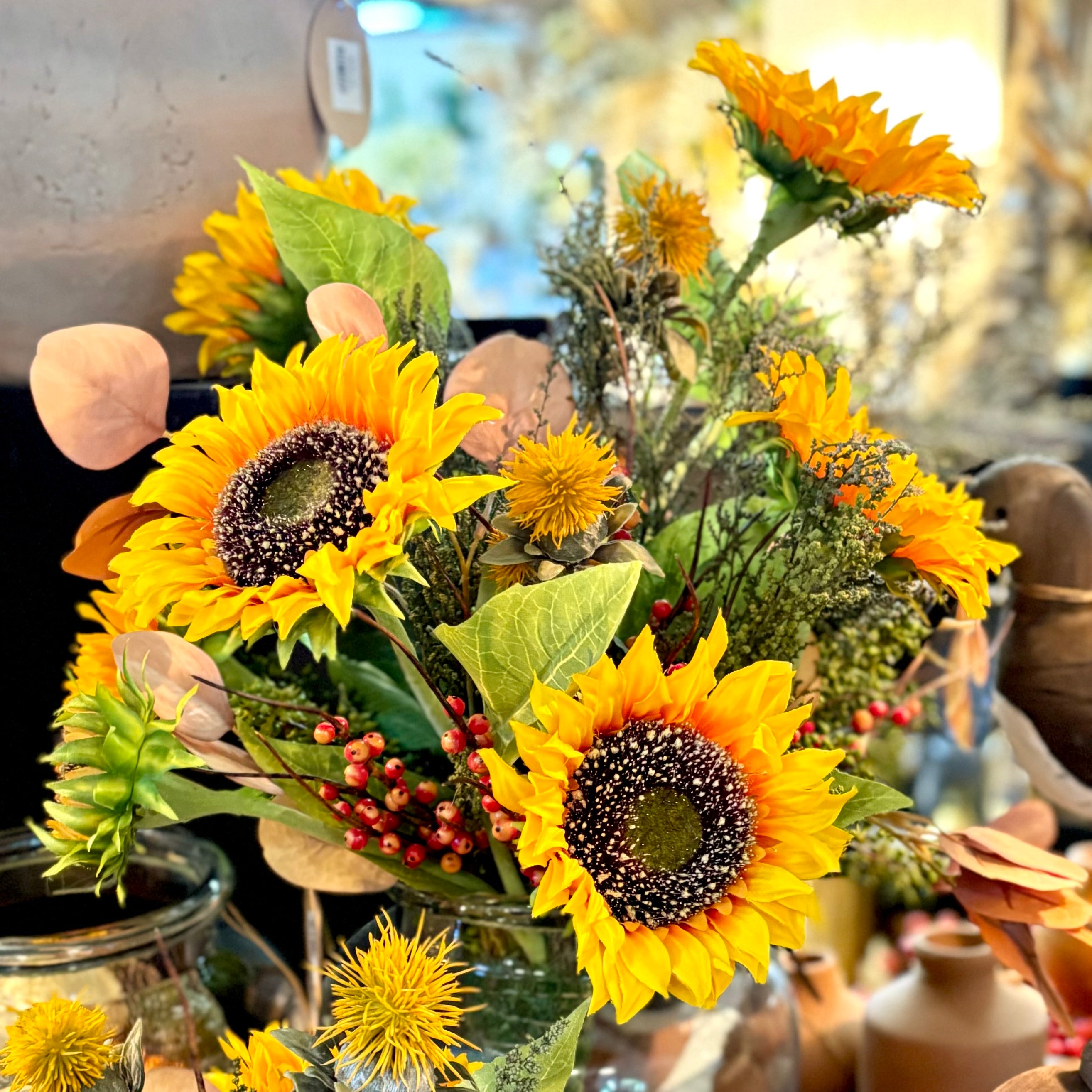 Sunflower Bushel Bouquet Large Drop In