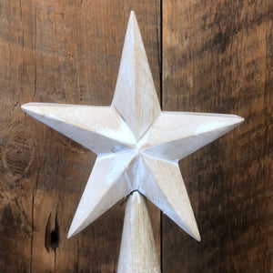 Whitewashed Wooden Tabletop Star Small