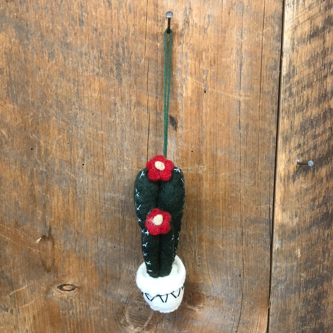 Festive Felt Cactus Ornament