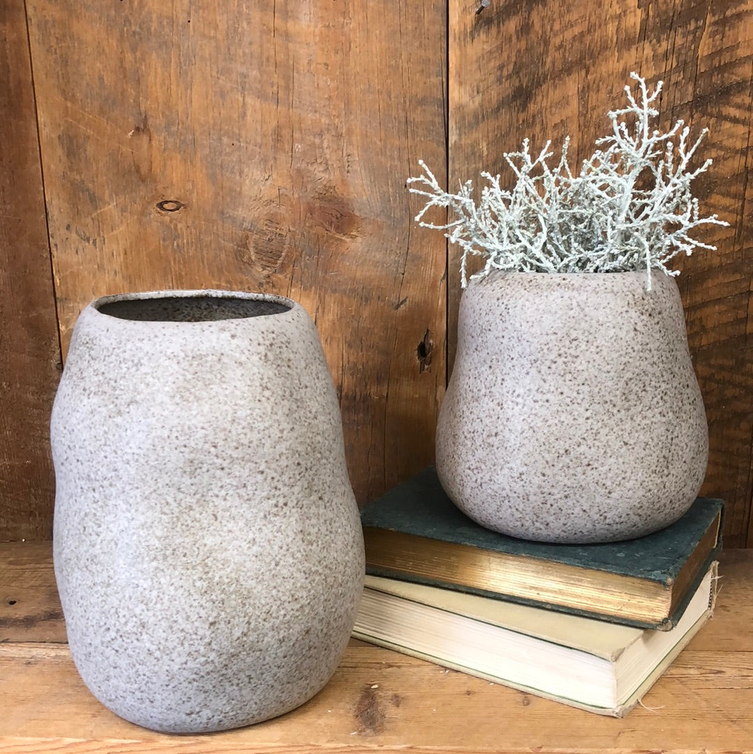 Tan Brown Speckled Pot Small