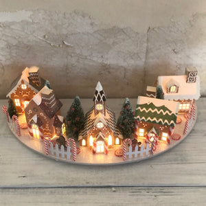 Cardboard Glitter LED Sugar Land Village