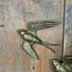 Vintage Burwood Gold Bird Hanging Set Of Three