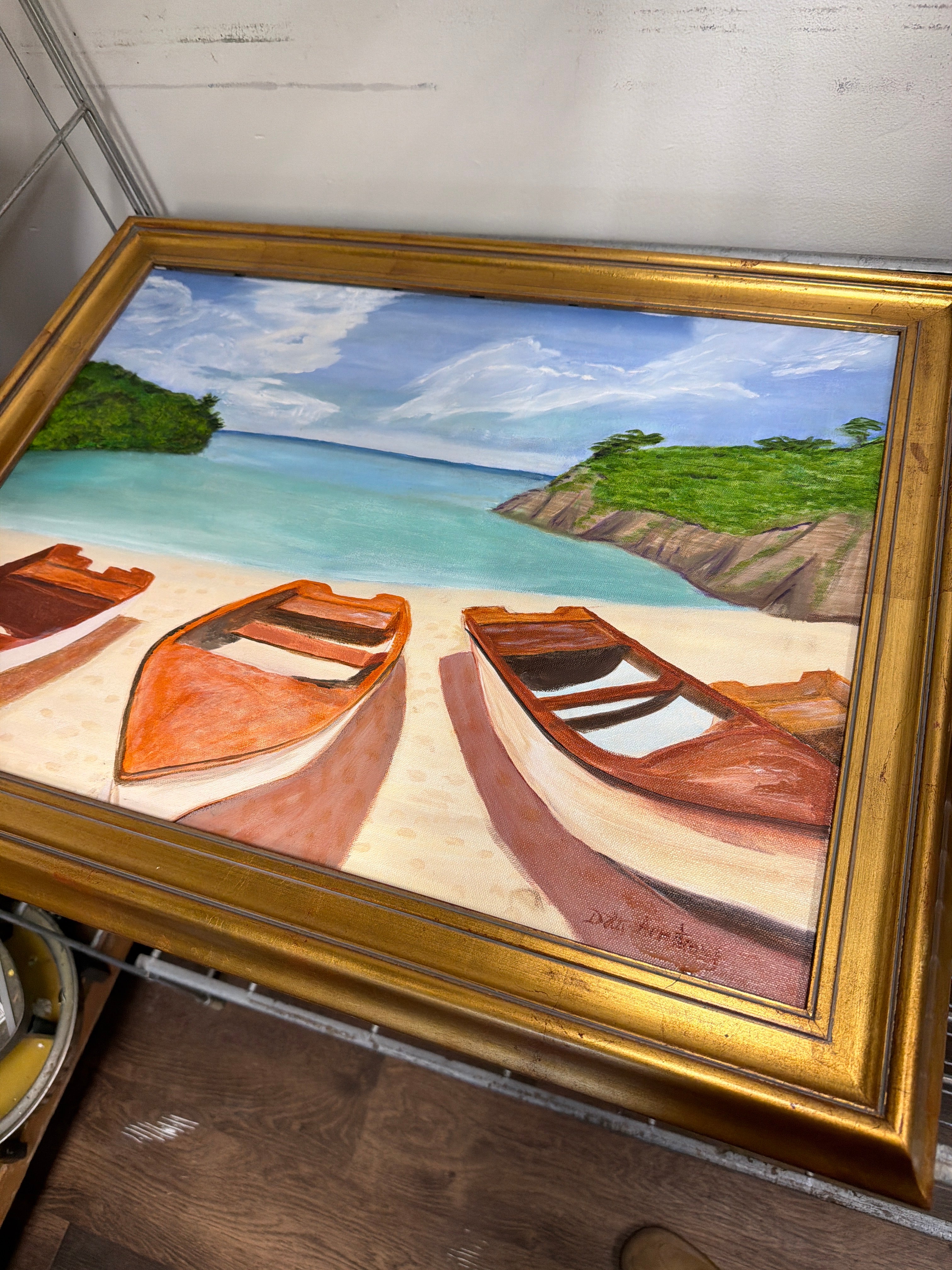 Three Boats Framed