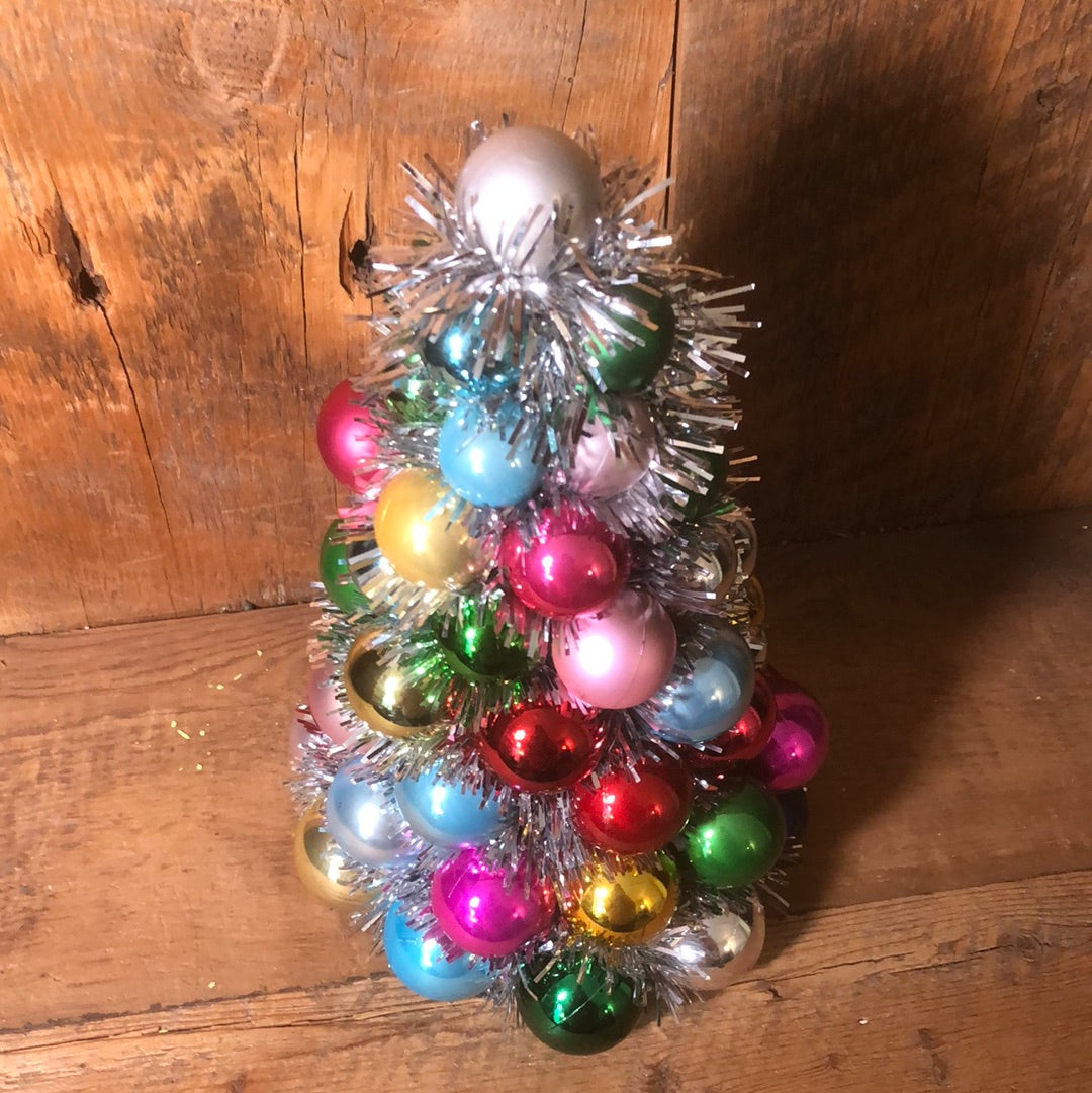 Ball Ornament and Tinsel Tree Small