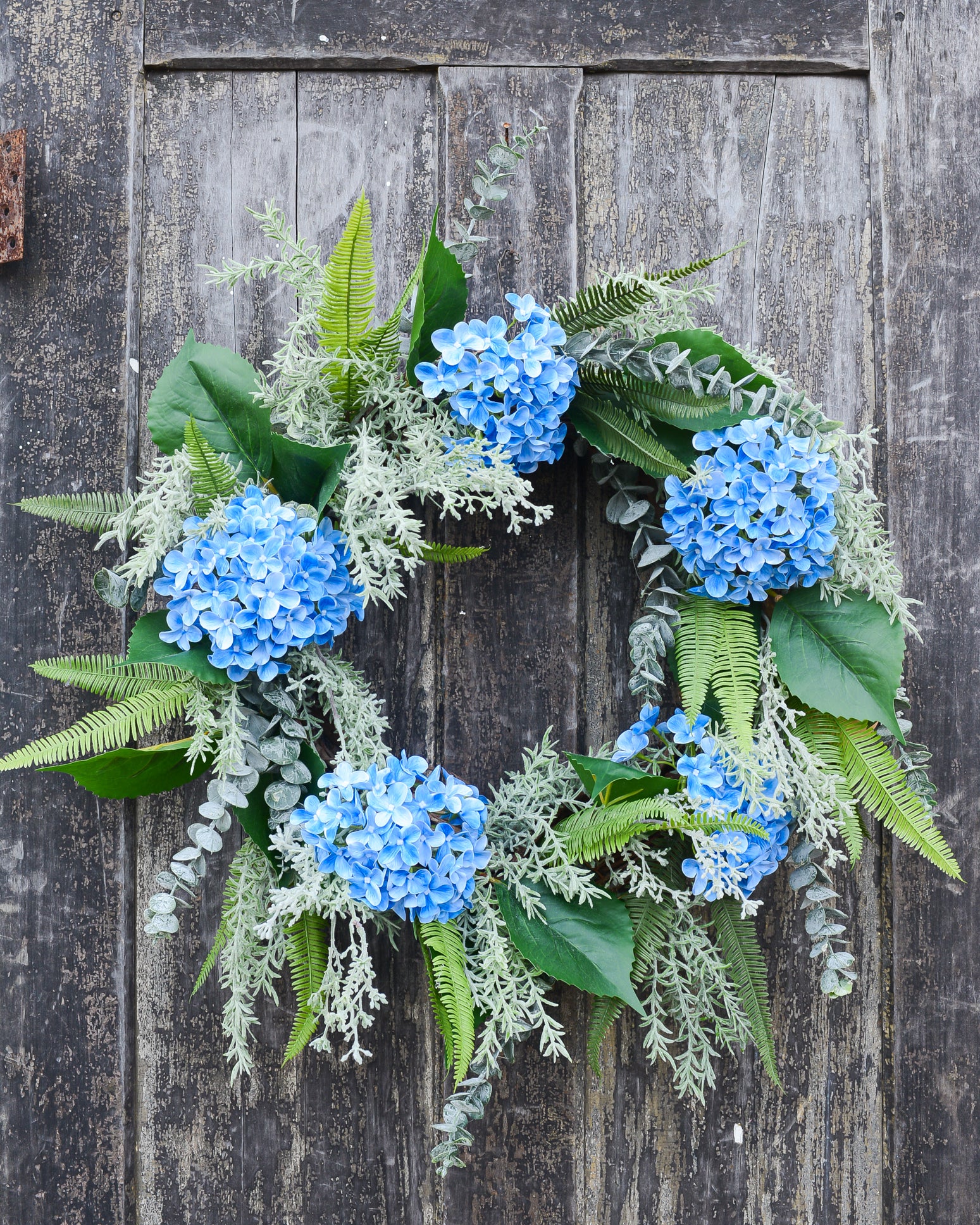 Blue Hydrangea Wreath