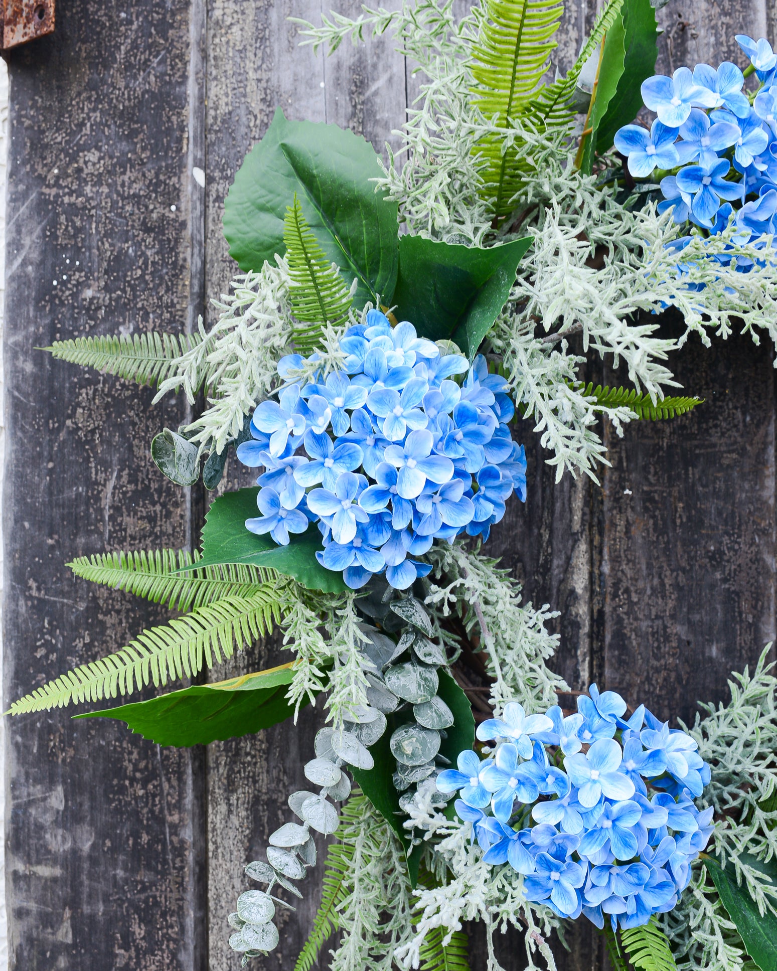 Blue Hydrangea Wreath