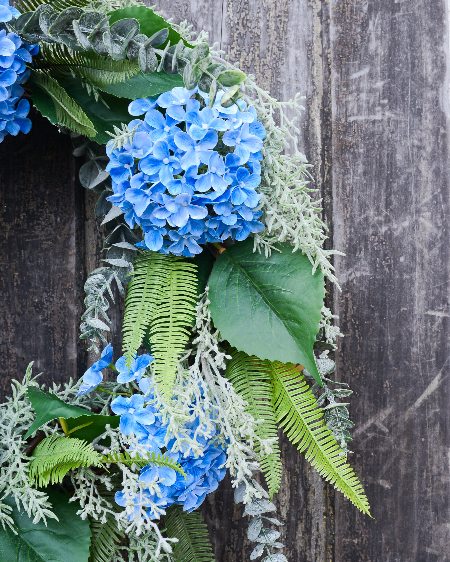 Blue Hydrangea Wreath