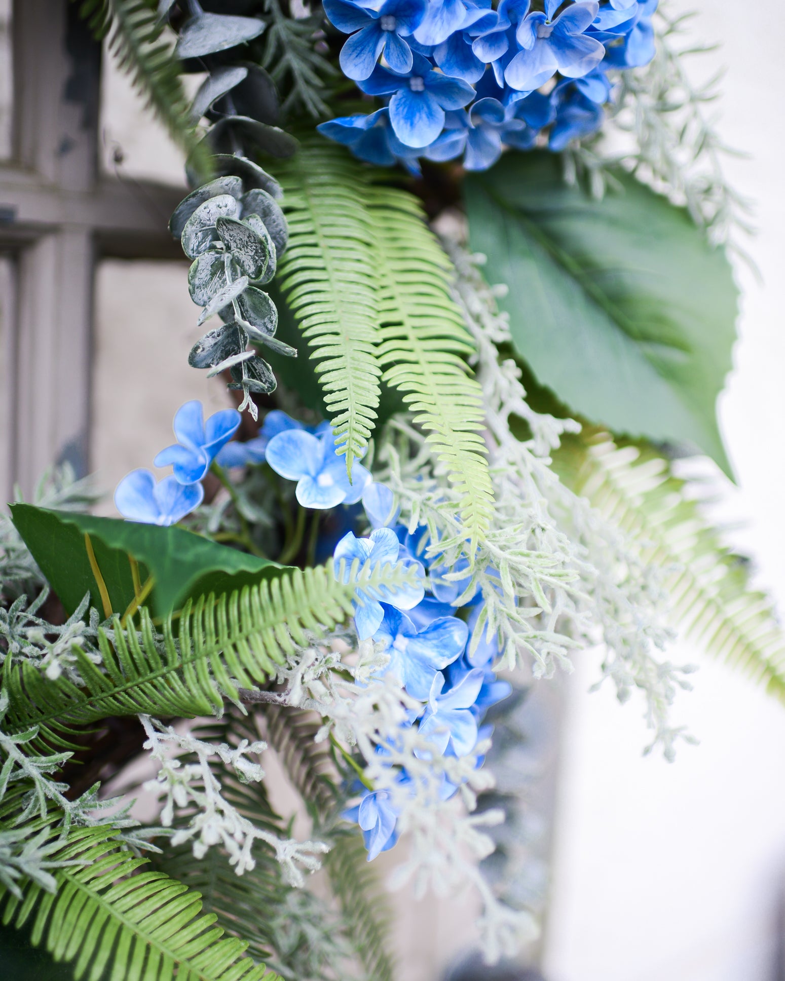 Blue Hydrangea Wreath