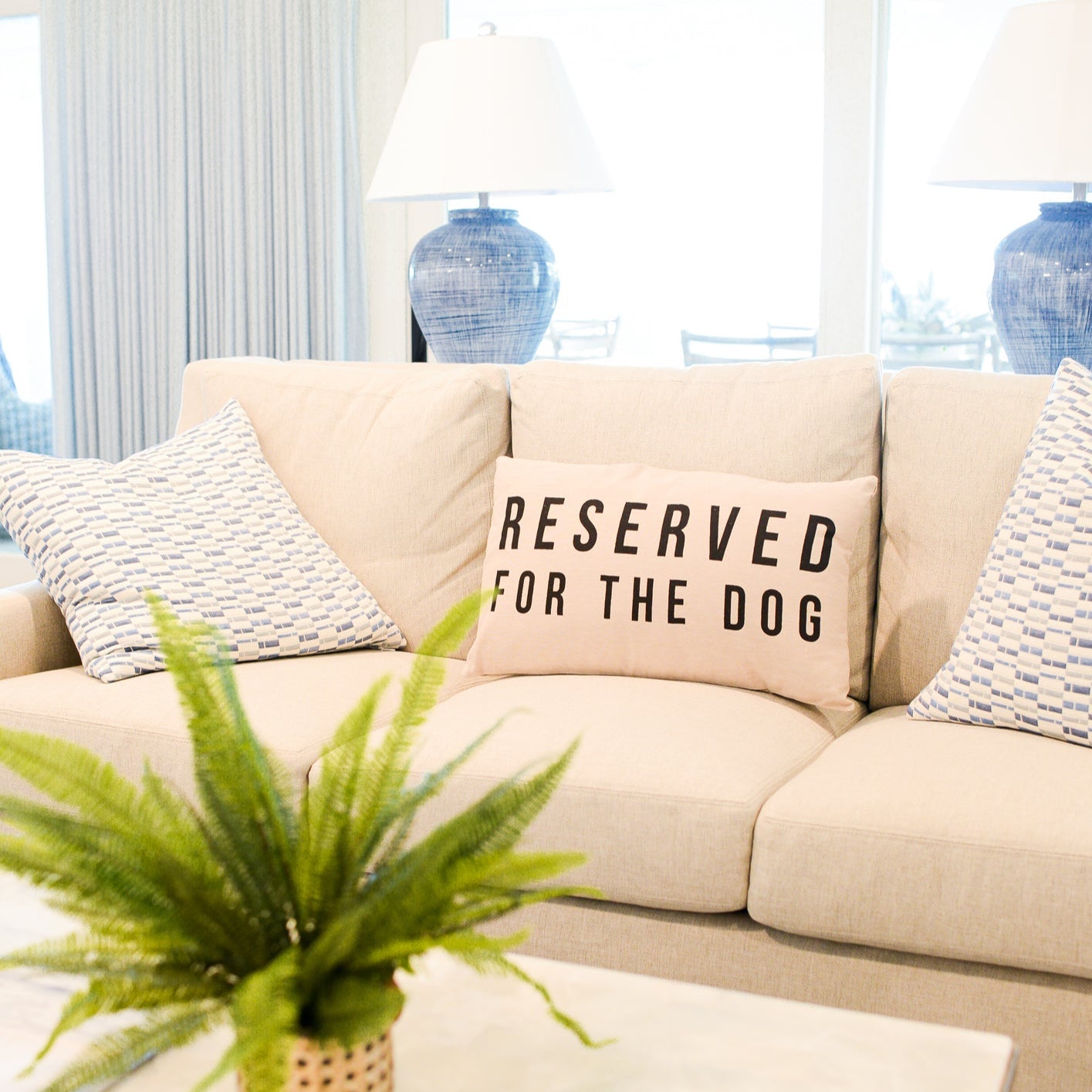 "Reserved for the Dog" Pillow