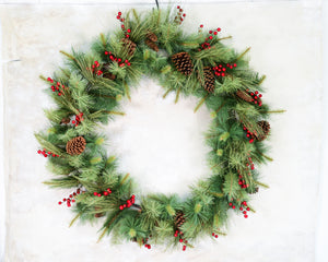48"D Extra Large Adirondack Pine Wreath