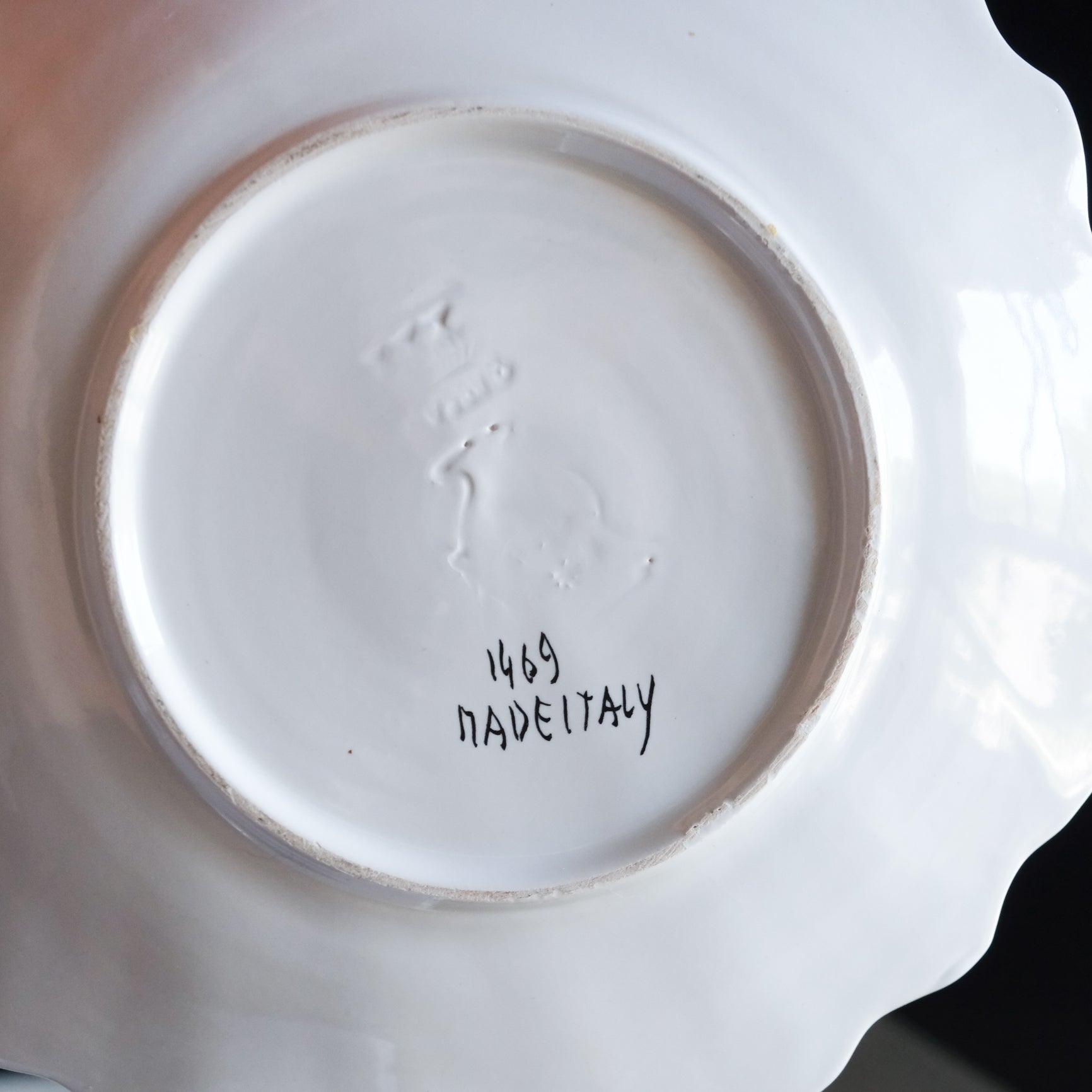 Glazed White Ceramic Shell Dish Made in Italy