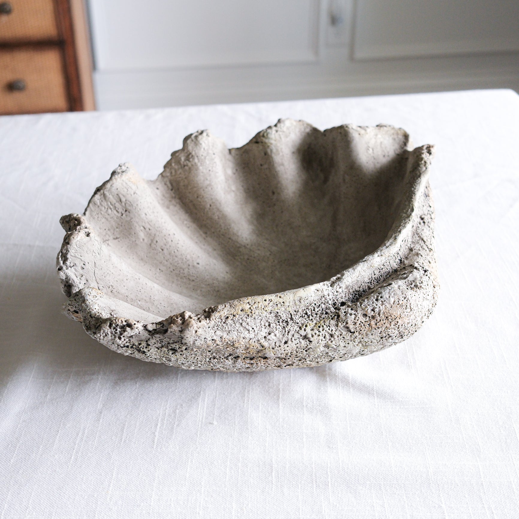 Stone Grey Clamshell Planter