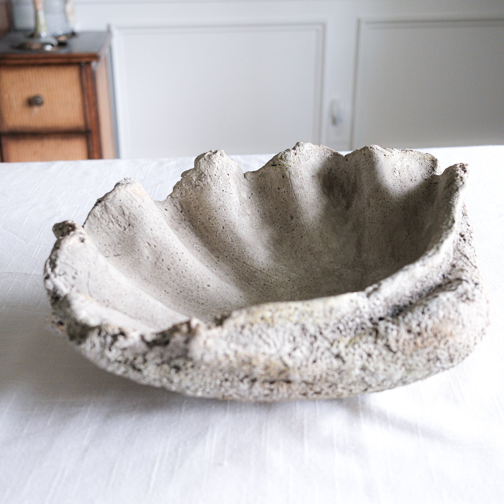 Stone Grey Clamshell Planter