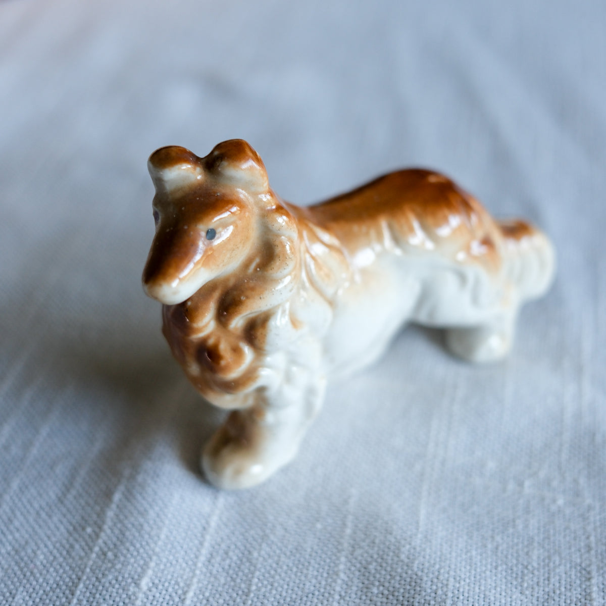 Vintage Collie Dog Japan Ceramic Petite Figurine