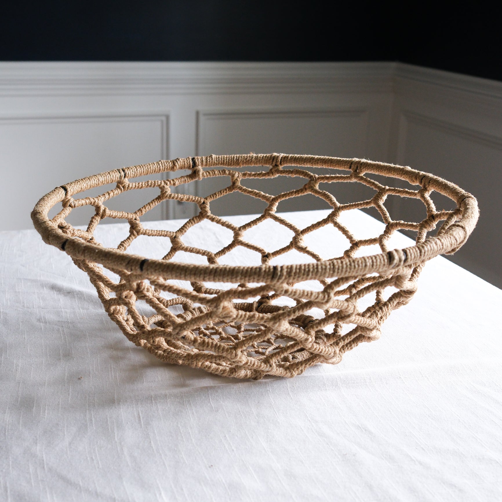 Large Jute Net Nautical Bowl Basket