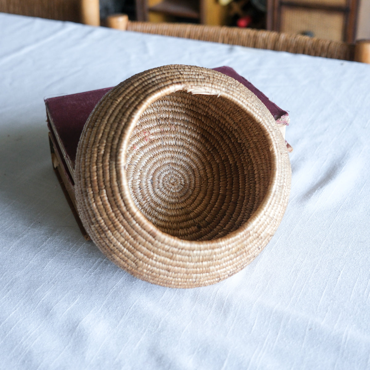 Rattan Low Basket Planter