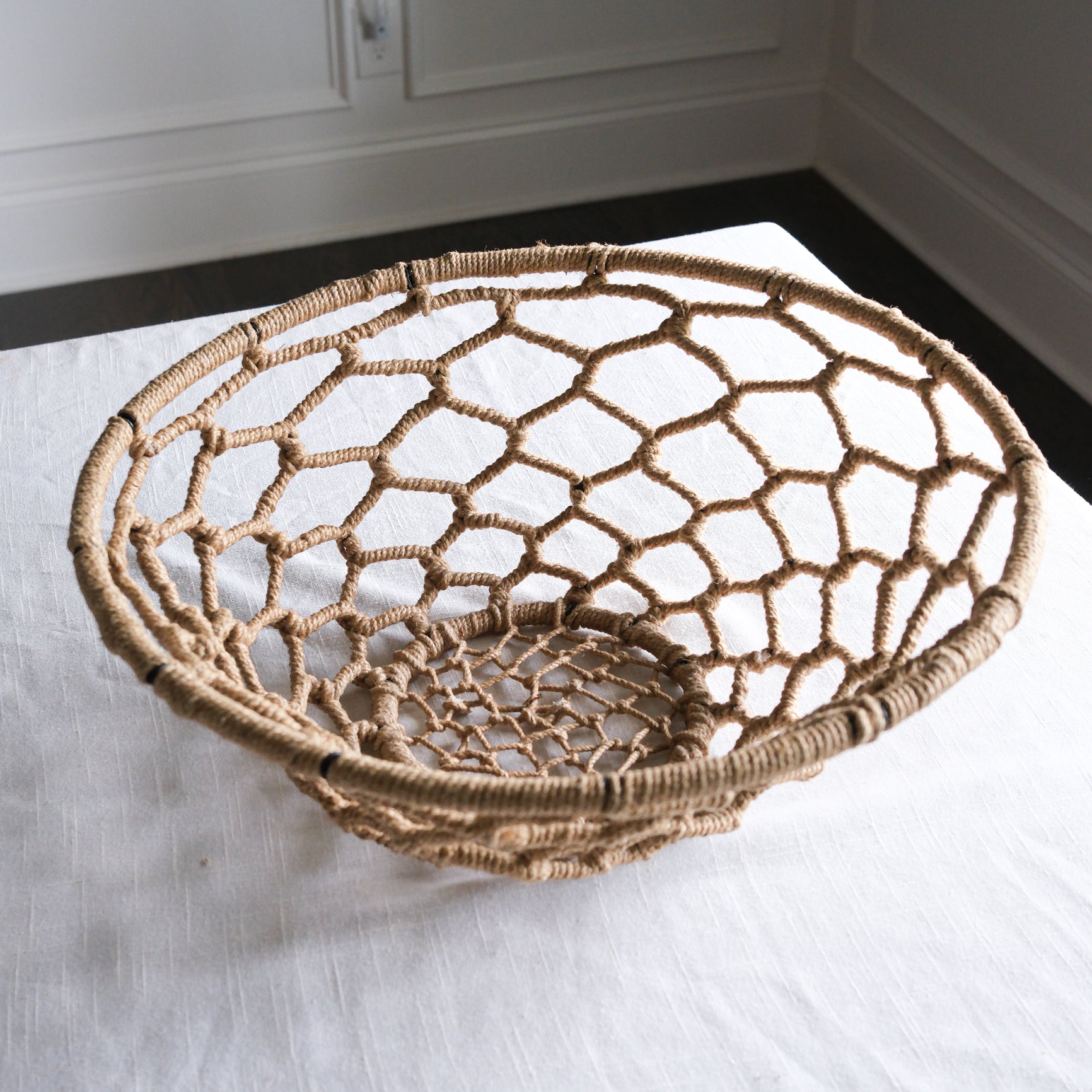 Large Jute Net Nautical Bowl Basket