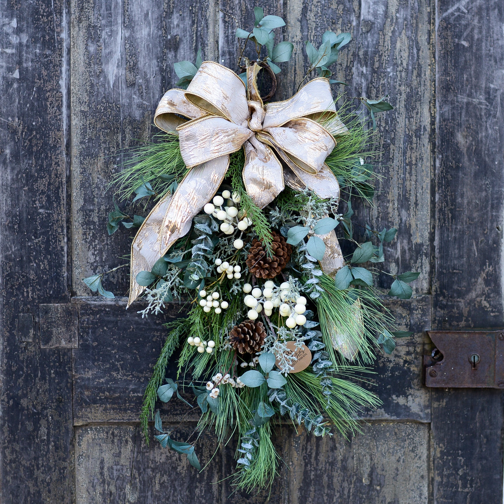 Winter White Down Down with Bow