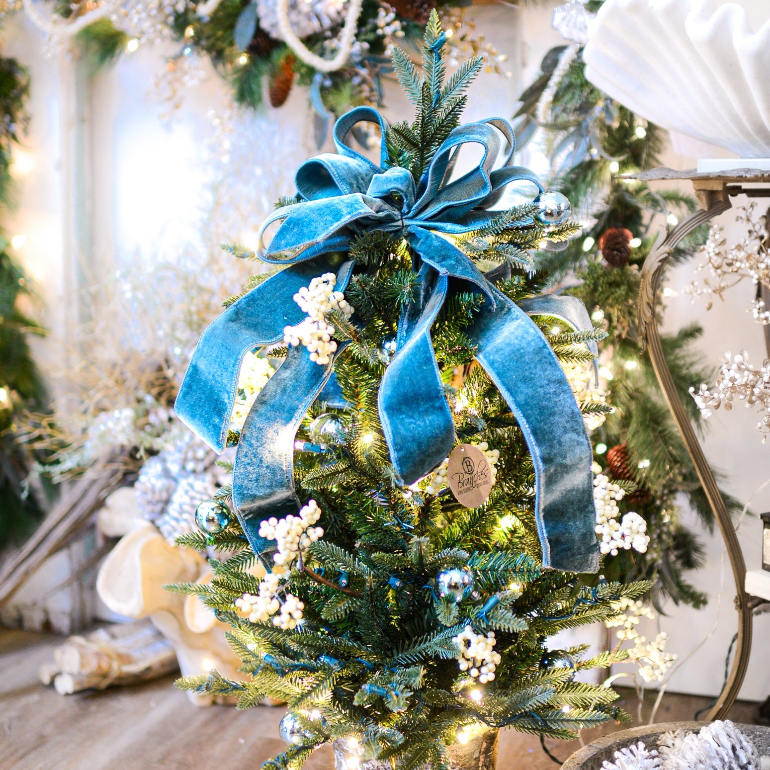 3 ft. Winter Blues Pre-Lit Decorated Tree