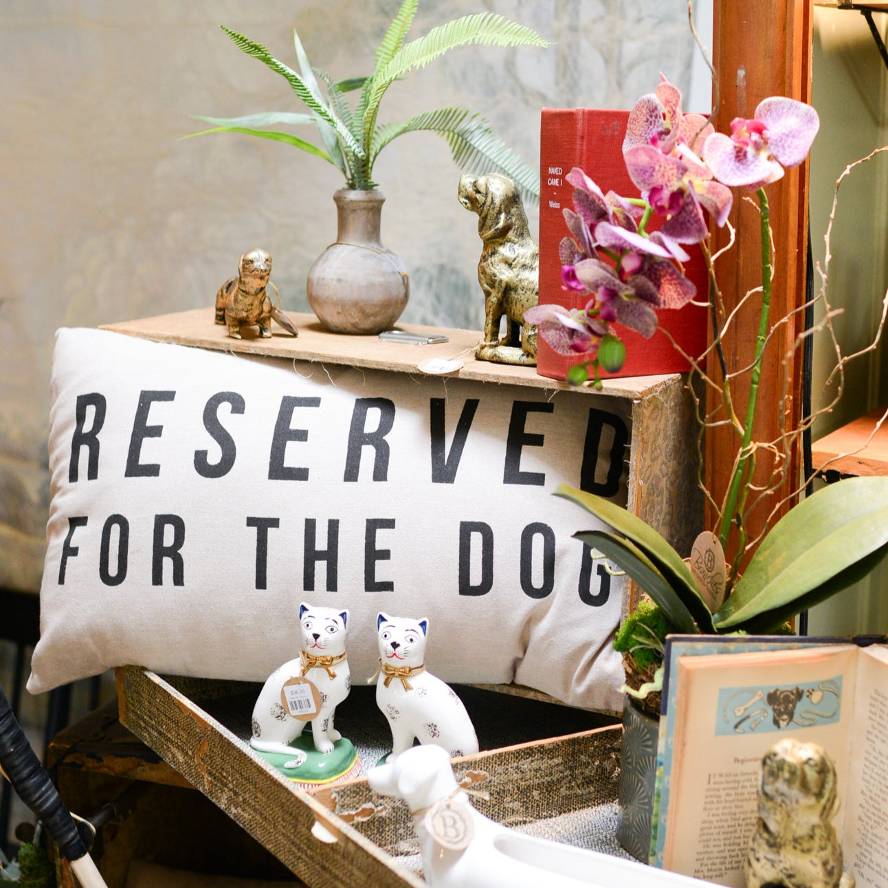 "Reserved for the Dog" Pillow