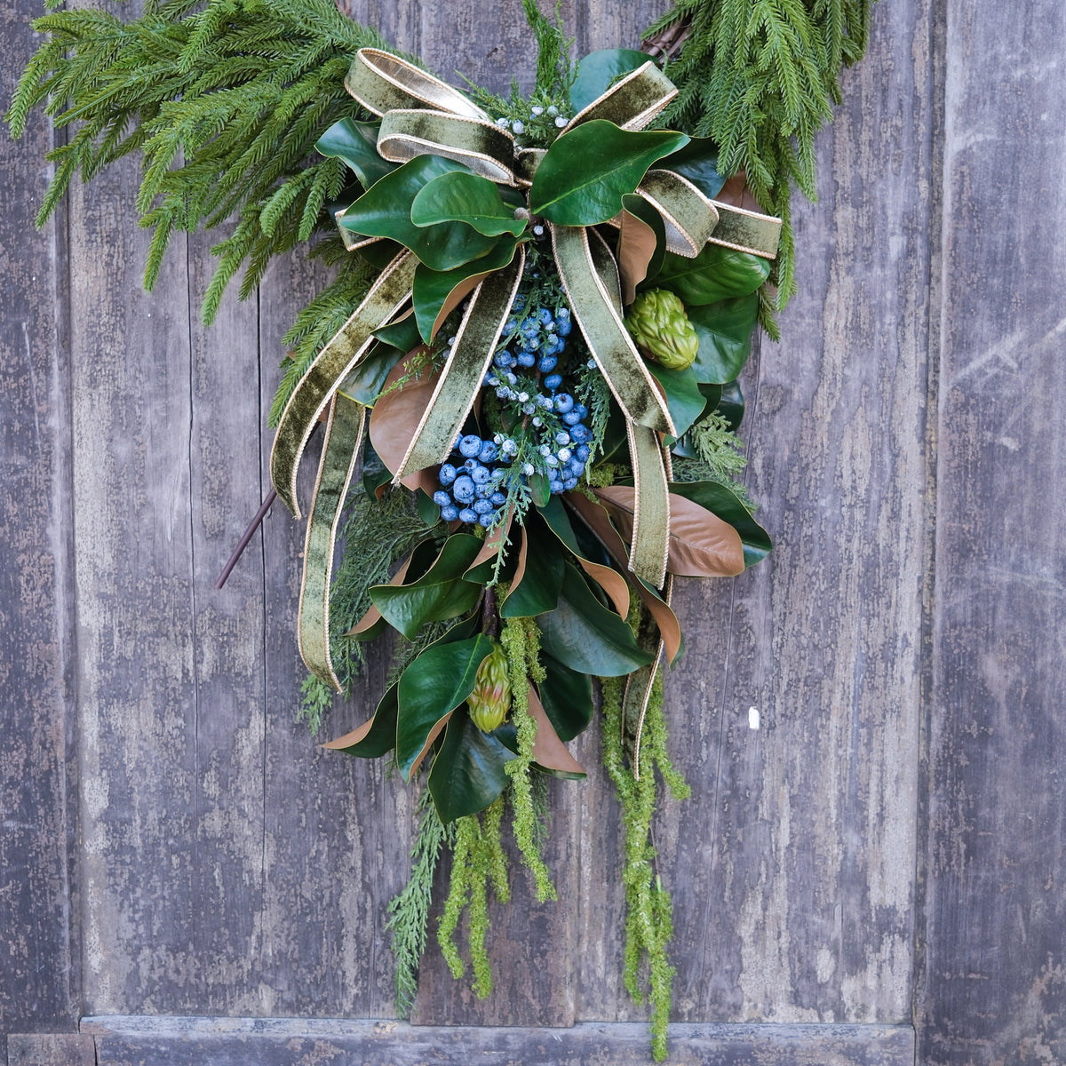 Blue Bell Bow Bough and Down Drop