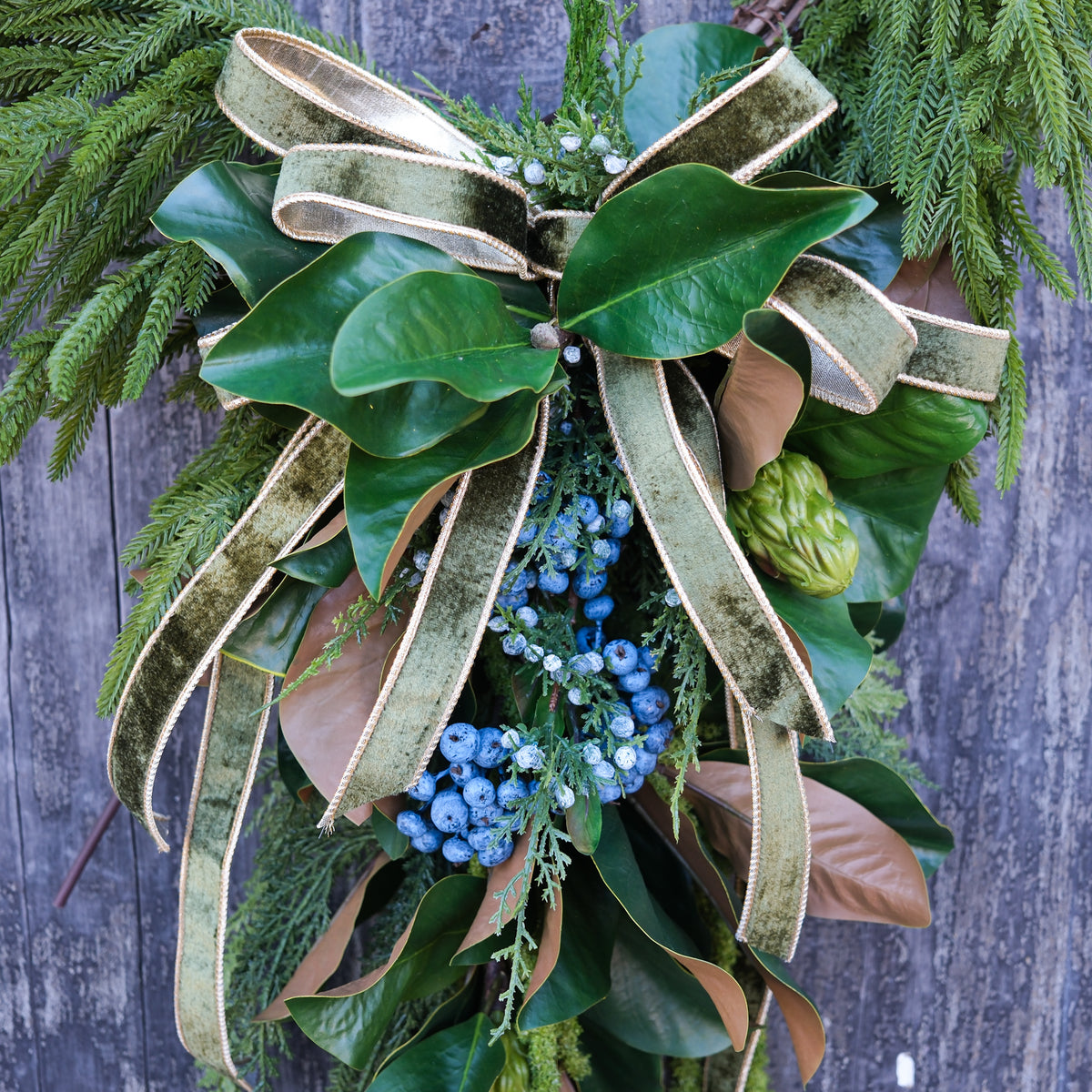 Blue Bell Bow Bough and Down Drop