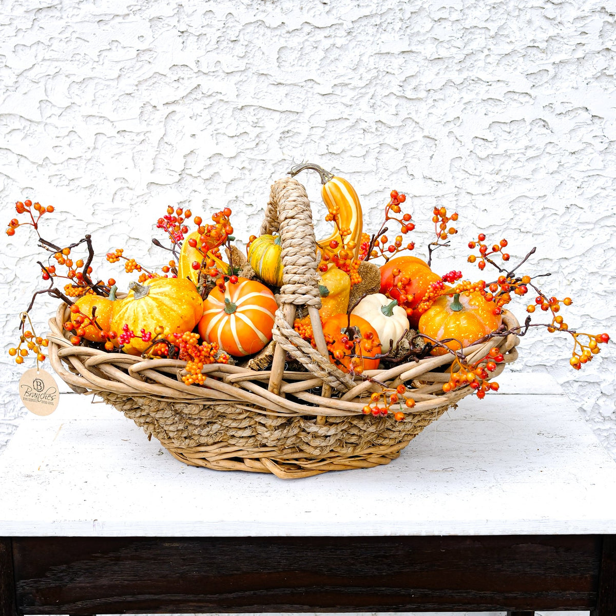 On the Vine Pumpkin Berry Centerpiece Drop In