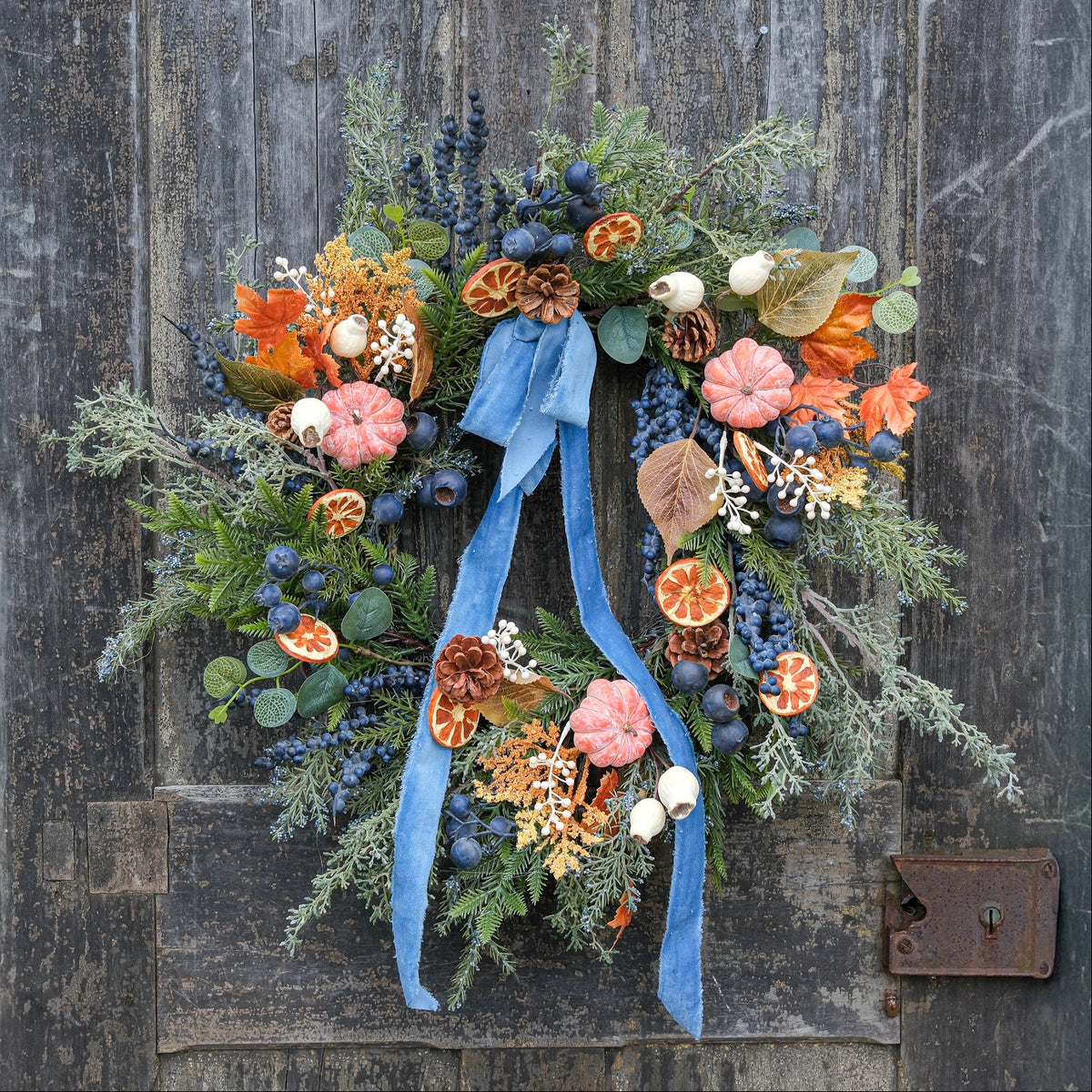 Indigo Harvest Wreath