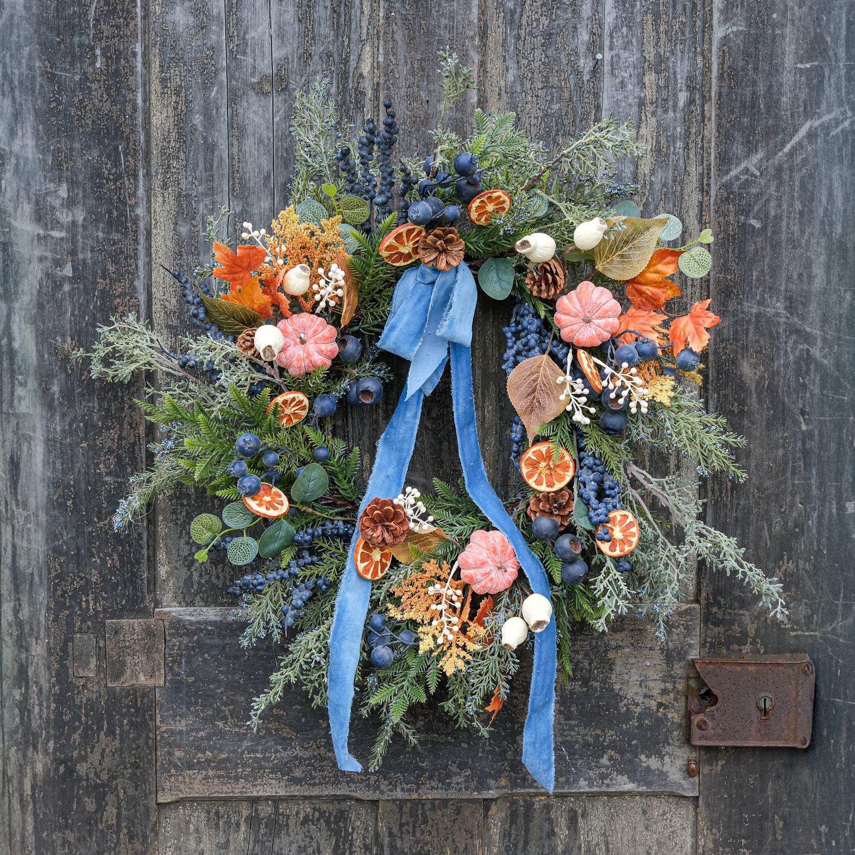 Indigo Harvest Wreath